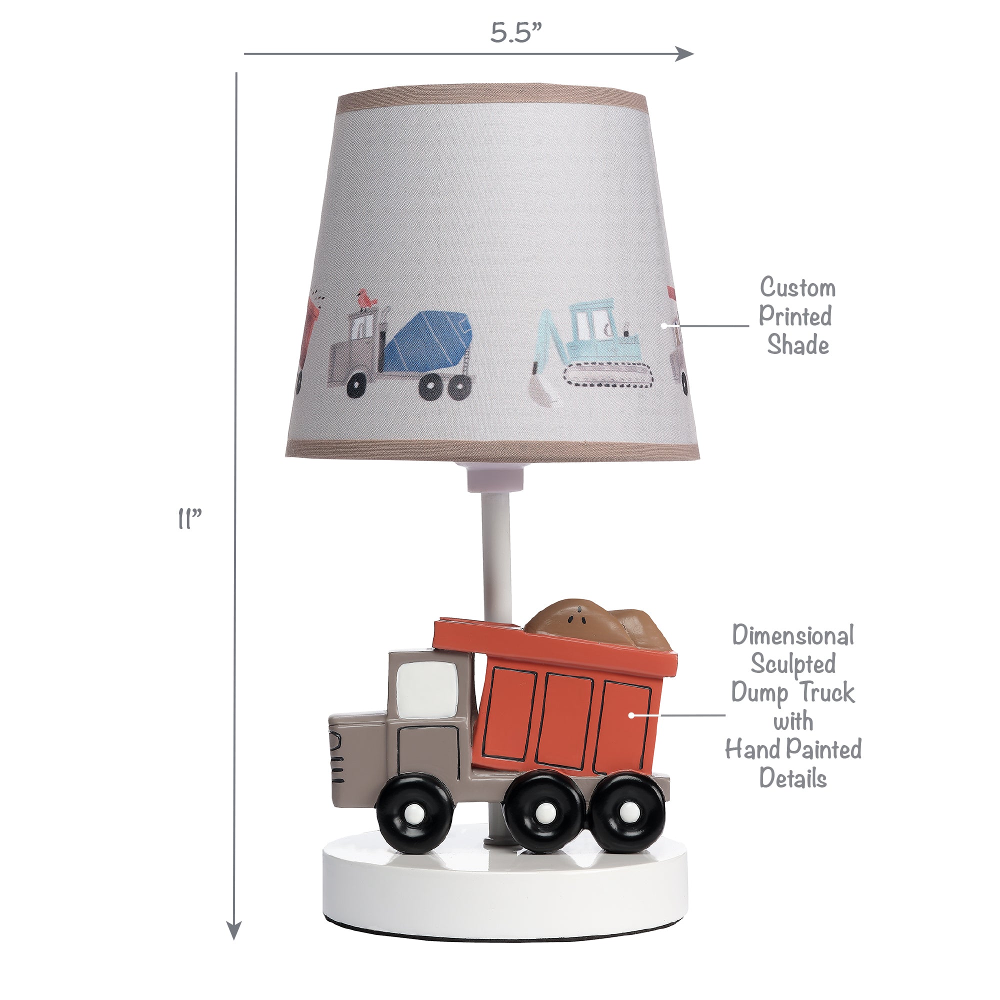 Construction Zone Lamp with Shade & Bulb by Bedtime Originals