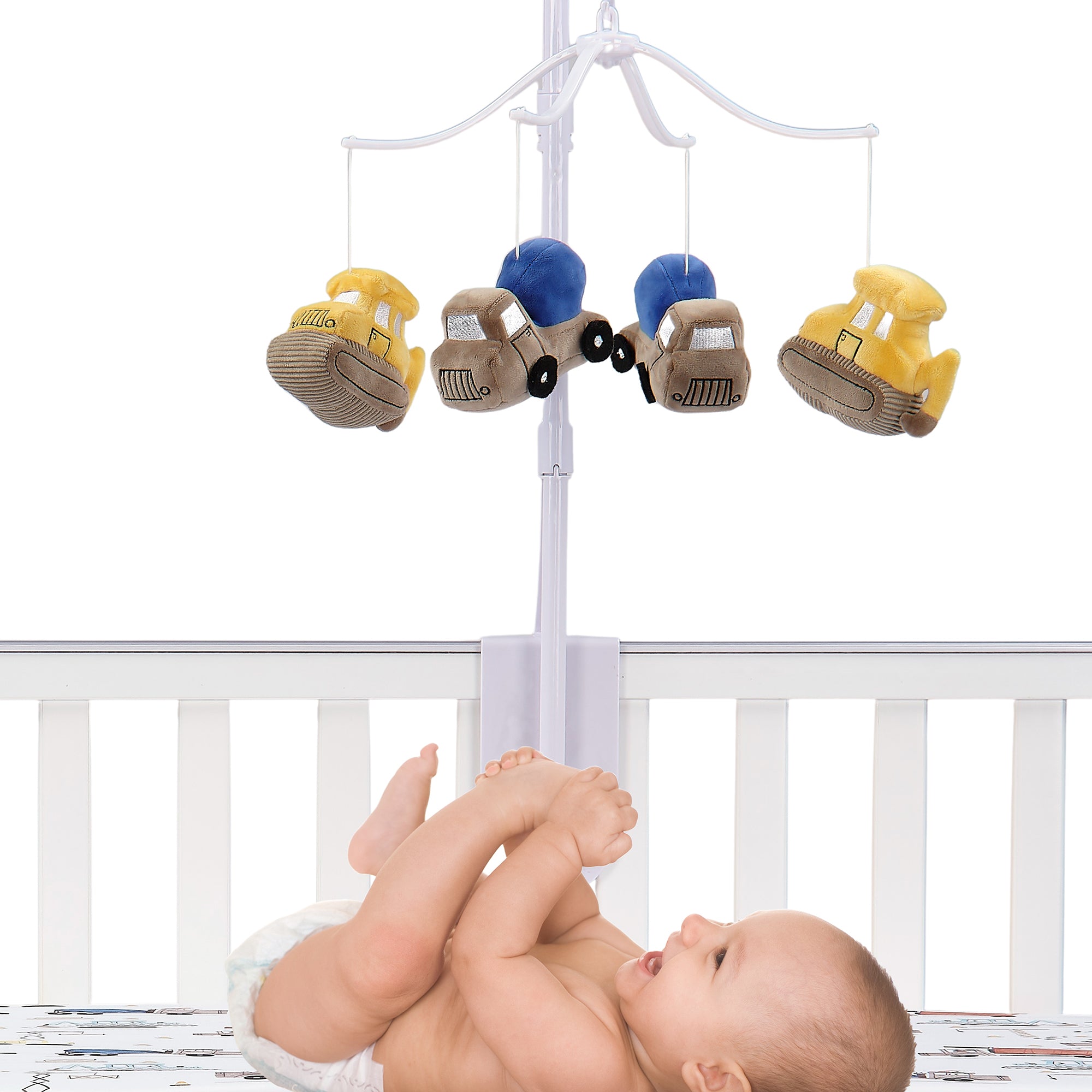 Construction Zone Musical Baby Crib Mobile Soother Toy