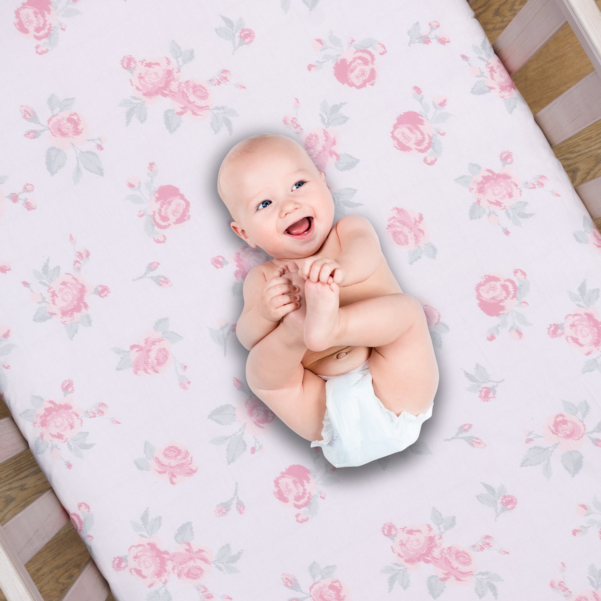 Coquette Floral 3-Piece Crib Bedding Set by Lambs & Ivy