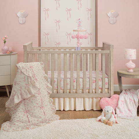 Coquette Floral 3-Piece Crib Bedding Set by Lambs & Ivy