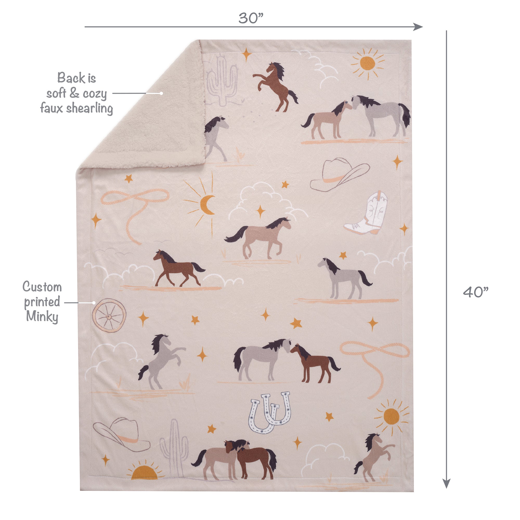 Country Western Baby Blanket by Lambs & Ivy