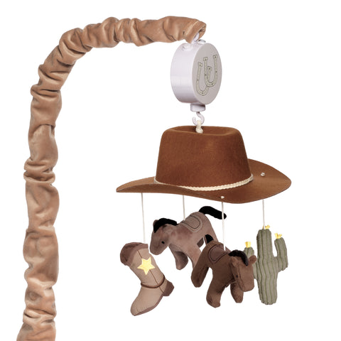 Country Western Musical Baby Crib Mobile by Lambs & Ivy