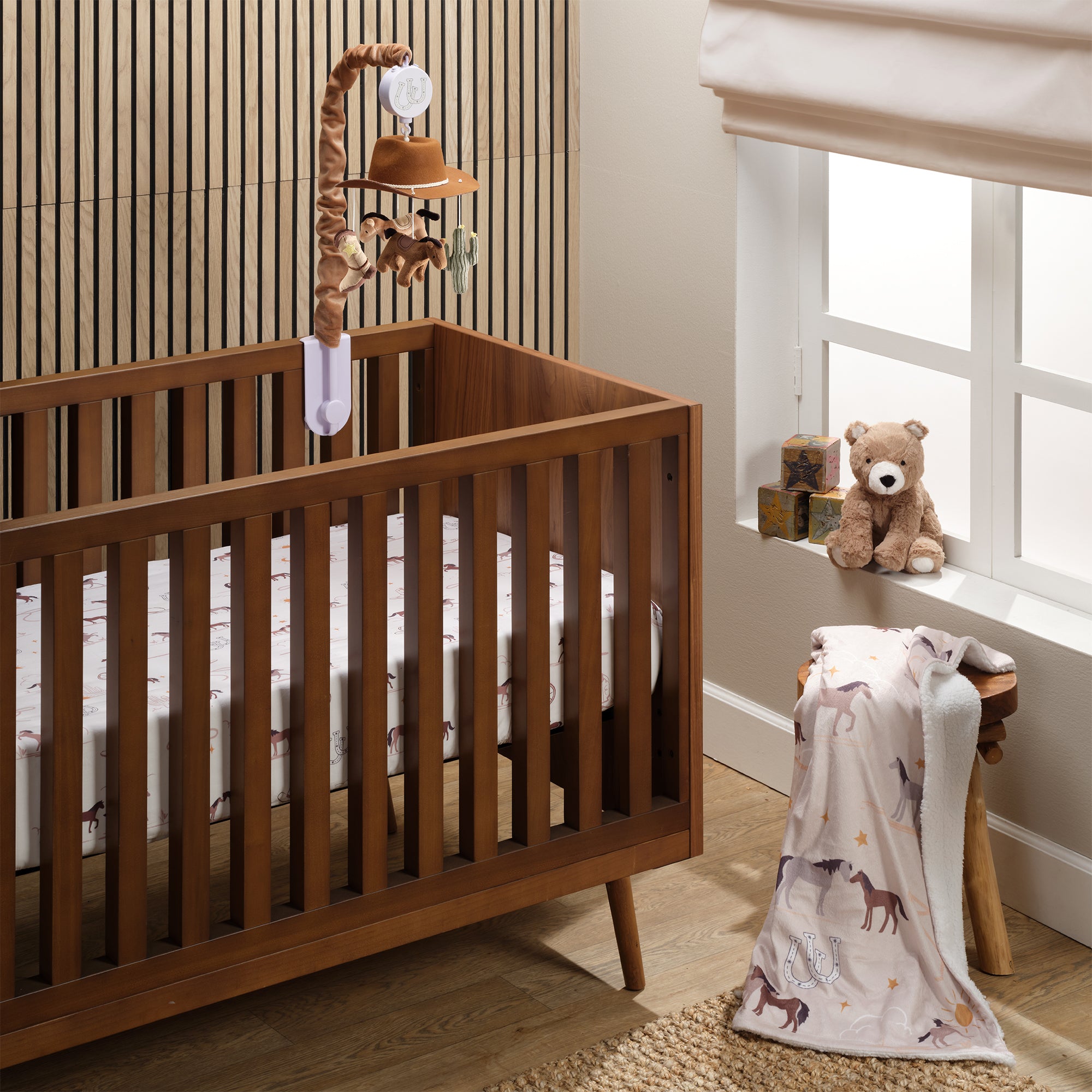 Country Western Musical Baby Crib Mobile by Lambs & Ivy