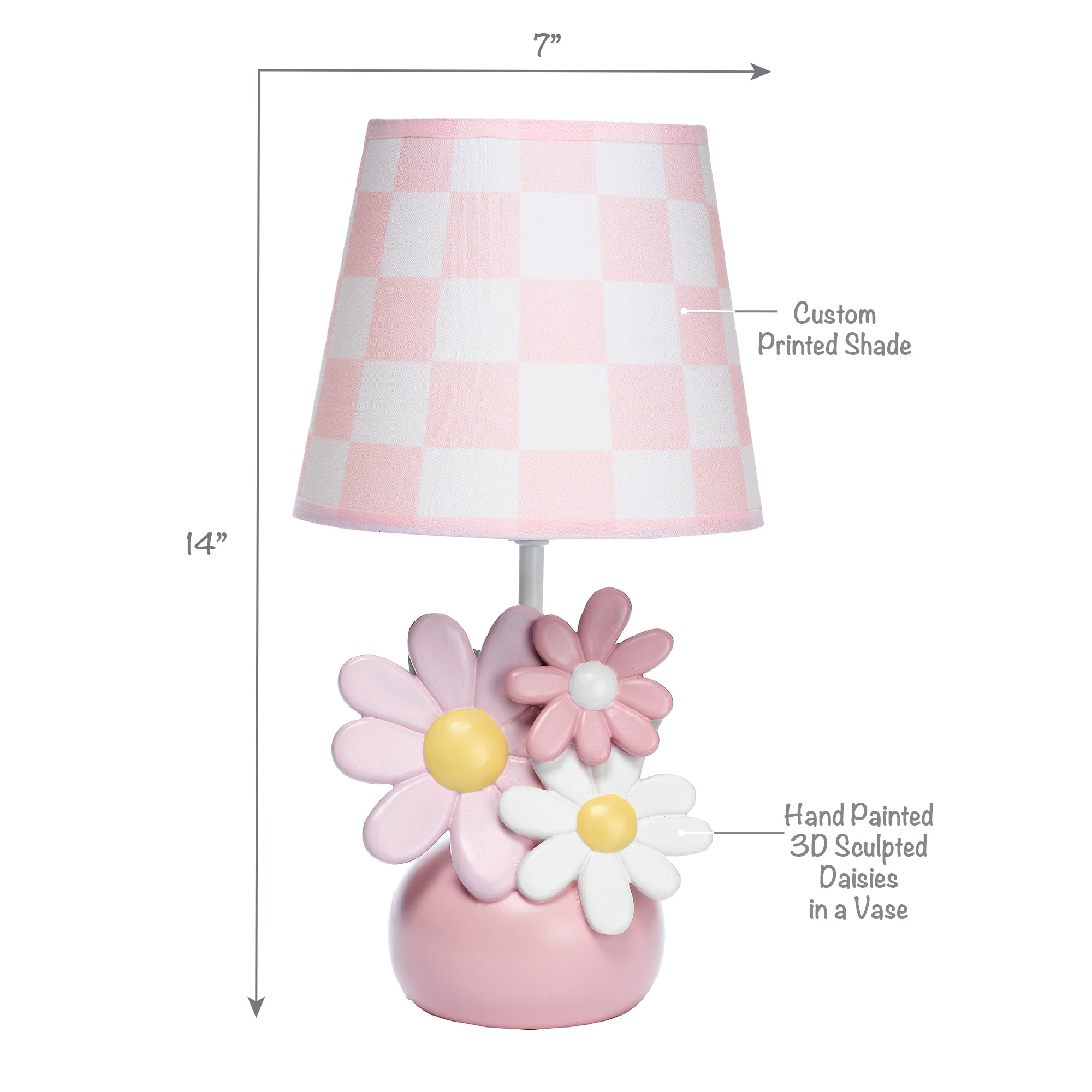 Daisy Dreams Lamp with Shade and Bulb by Lambs & Ivy