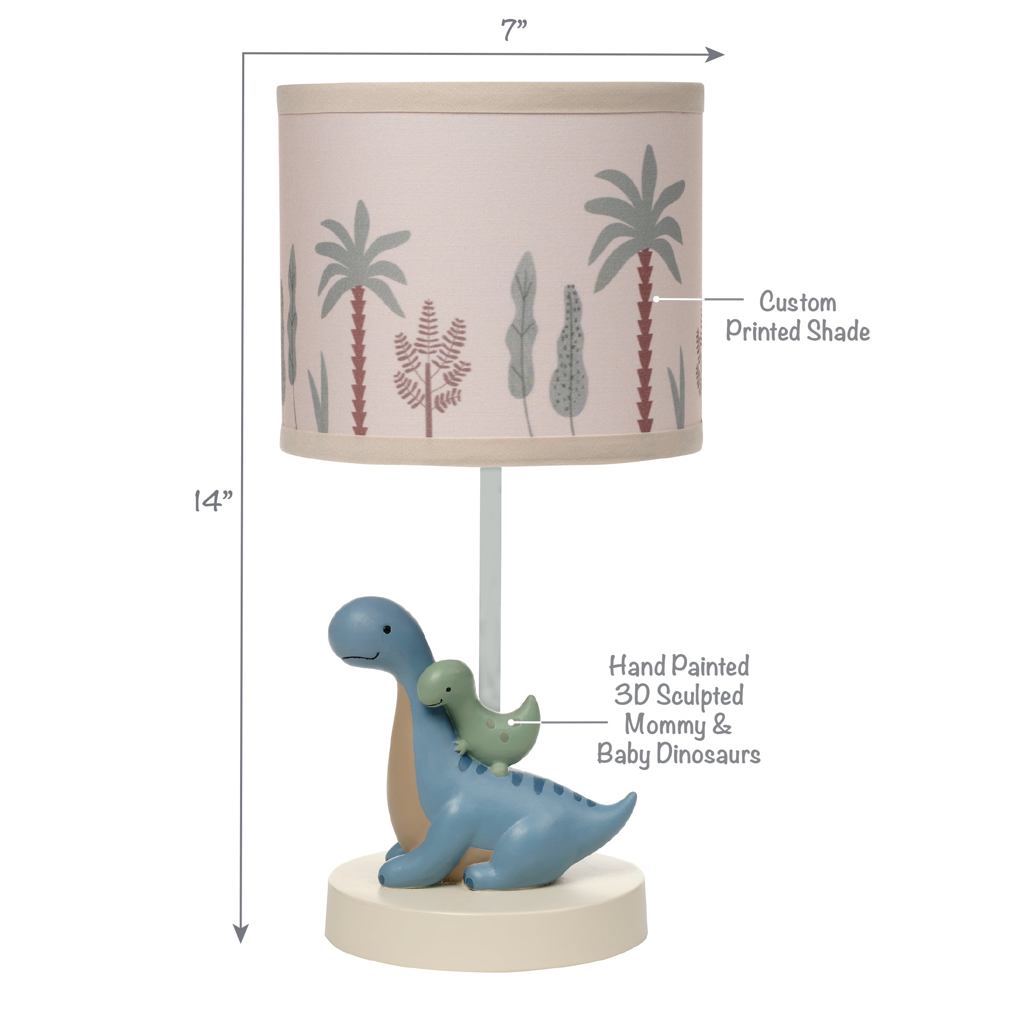 Dino-Might Lamp with Shade by Lambs & Ivy