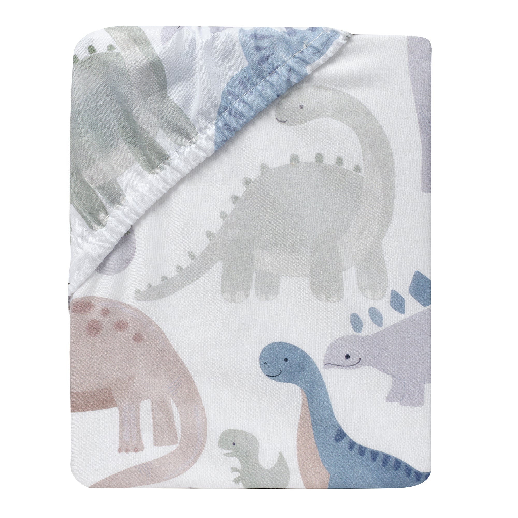 Dino-Might Cotton Fitted Crib Sheet by Lambs & Ivy
