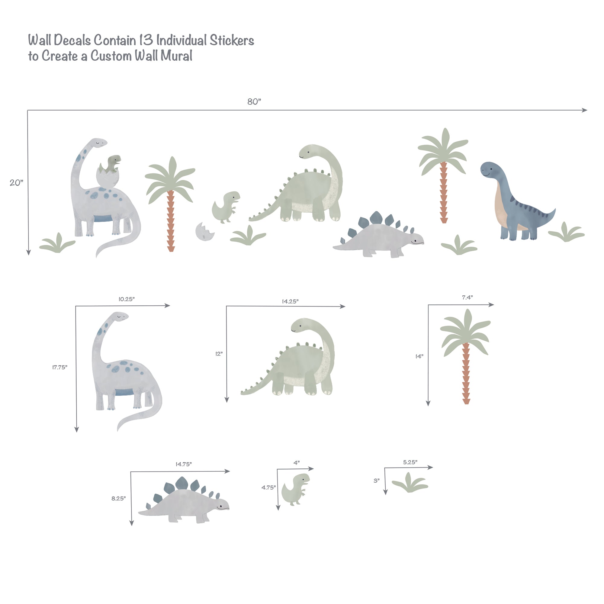 Dino-Might Wall Decals by Lambs & Ivy