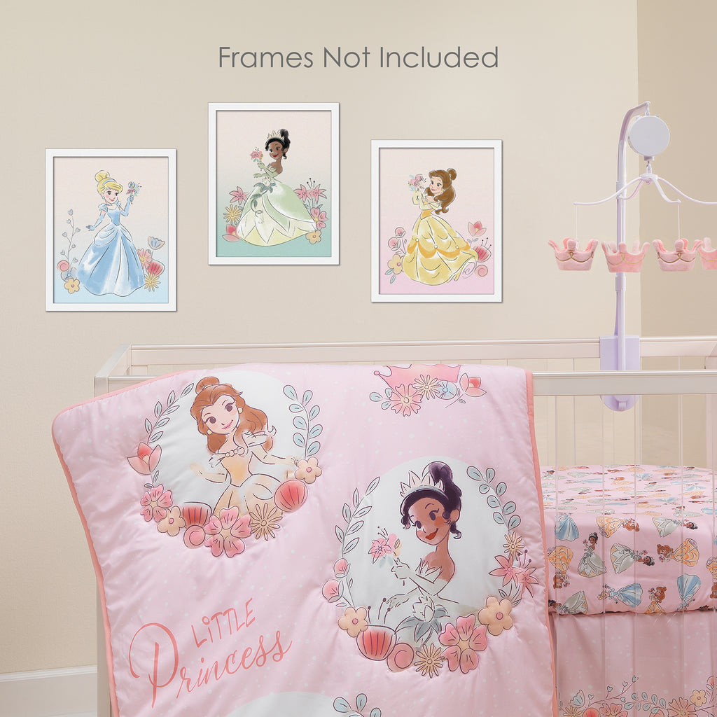 Disney Princess Nursery Prints, Set Of 3, Princess Wall Art, Nursery Decor
