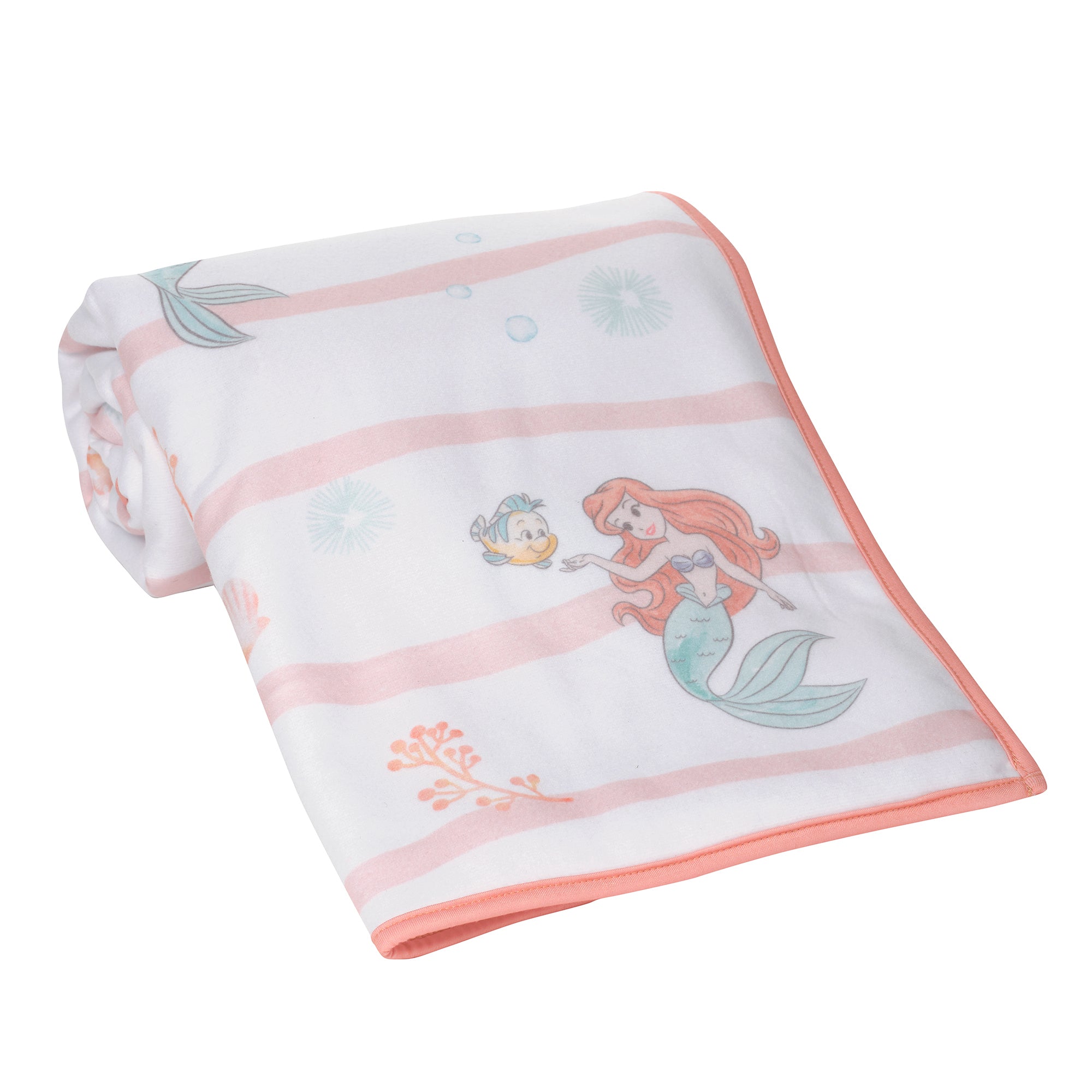 Disney Baby The Little Mermaid White Baby Blanket Ariel – Lambs