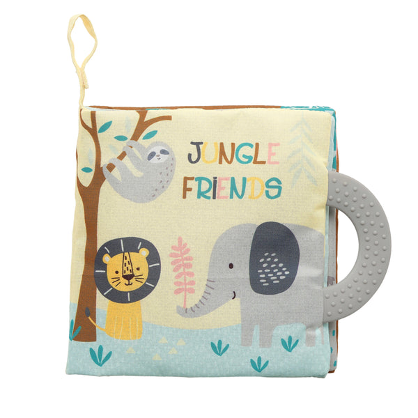 Jungle Friends Soft Book w/ Elephant Plush Gift Set by Lambs & Ivy