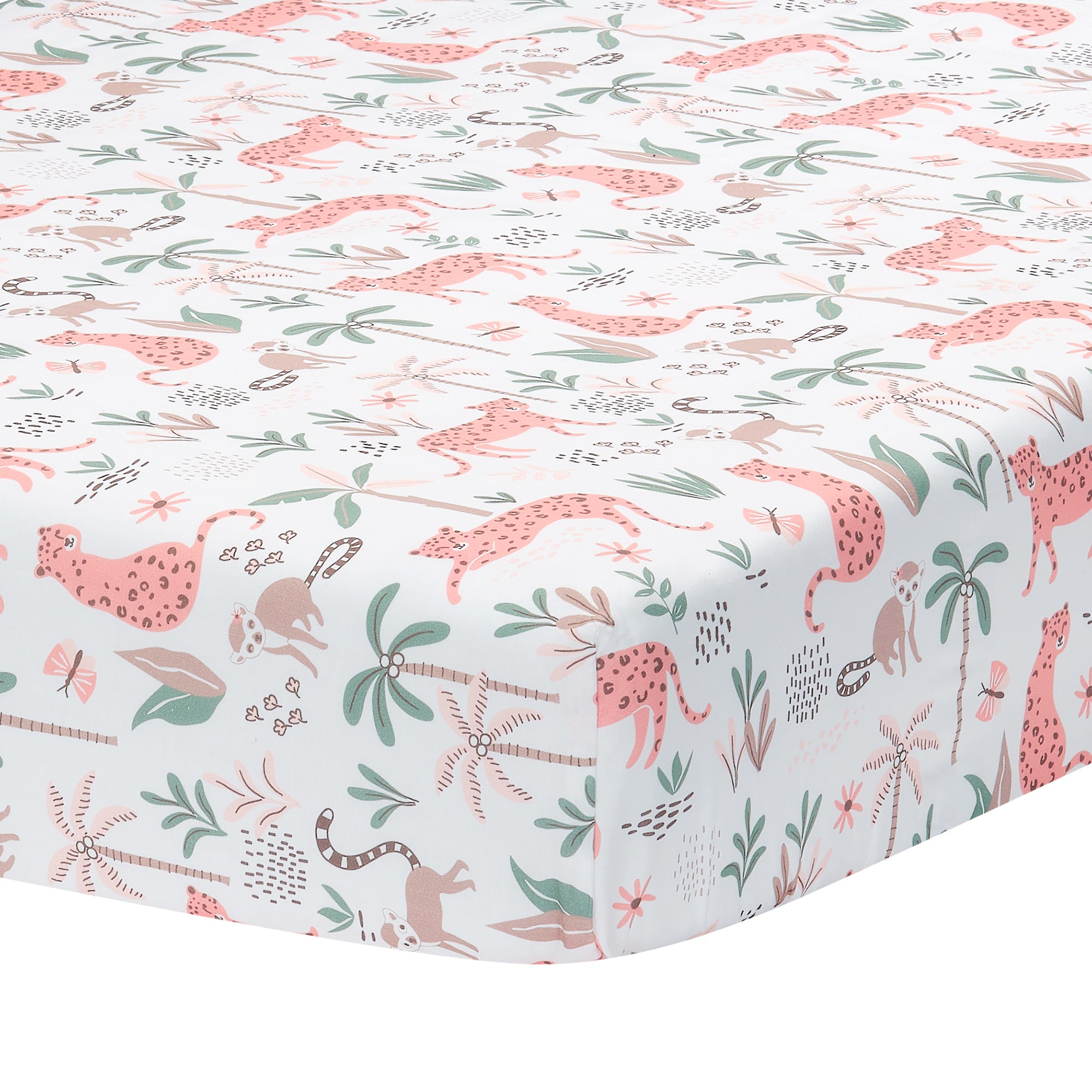 Enchanted Safari Cotton Fitted Crib Sheet by Lambs & Ivy