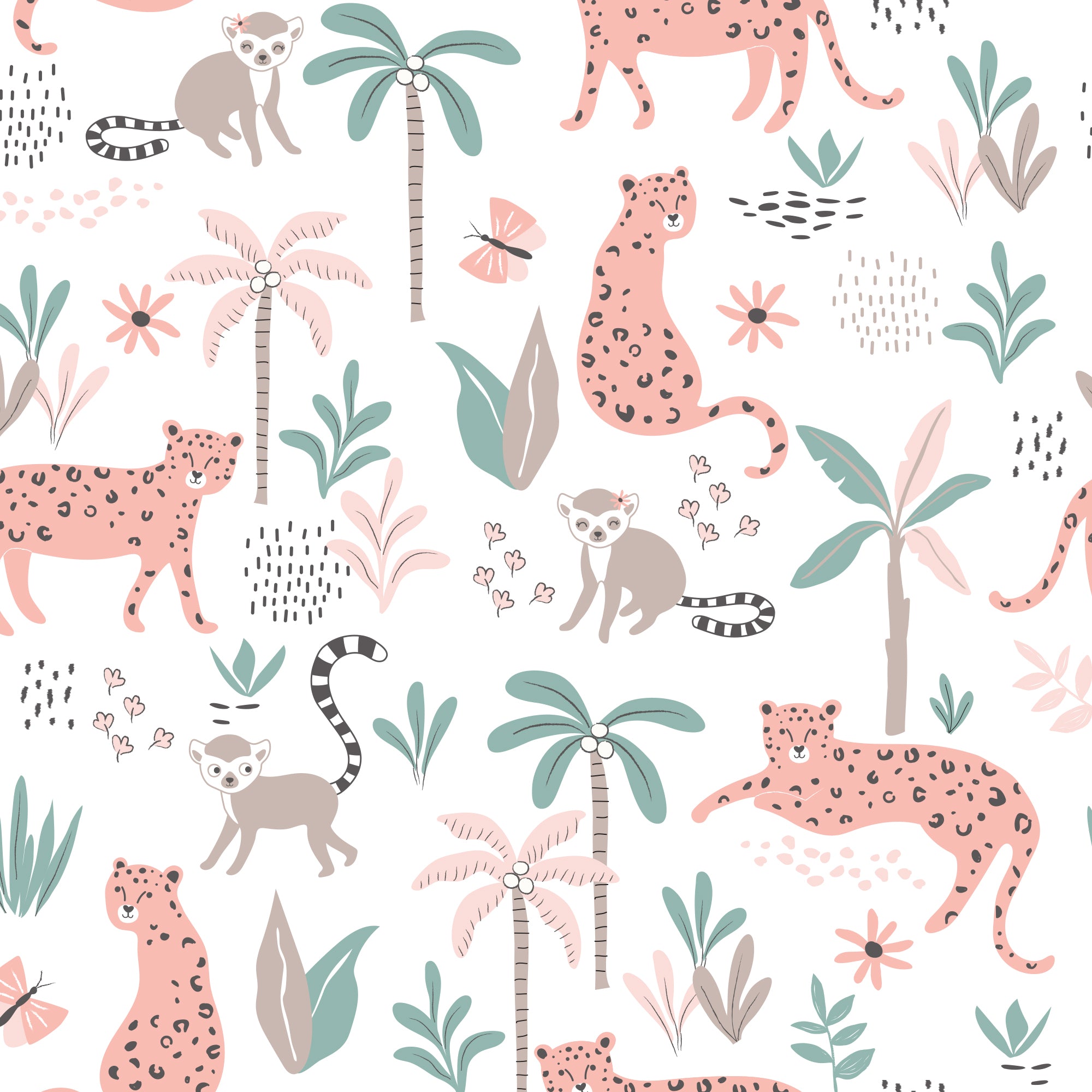 Enchanted Safari Cotton Fitted Crib Sheet by Lambs & Ivy