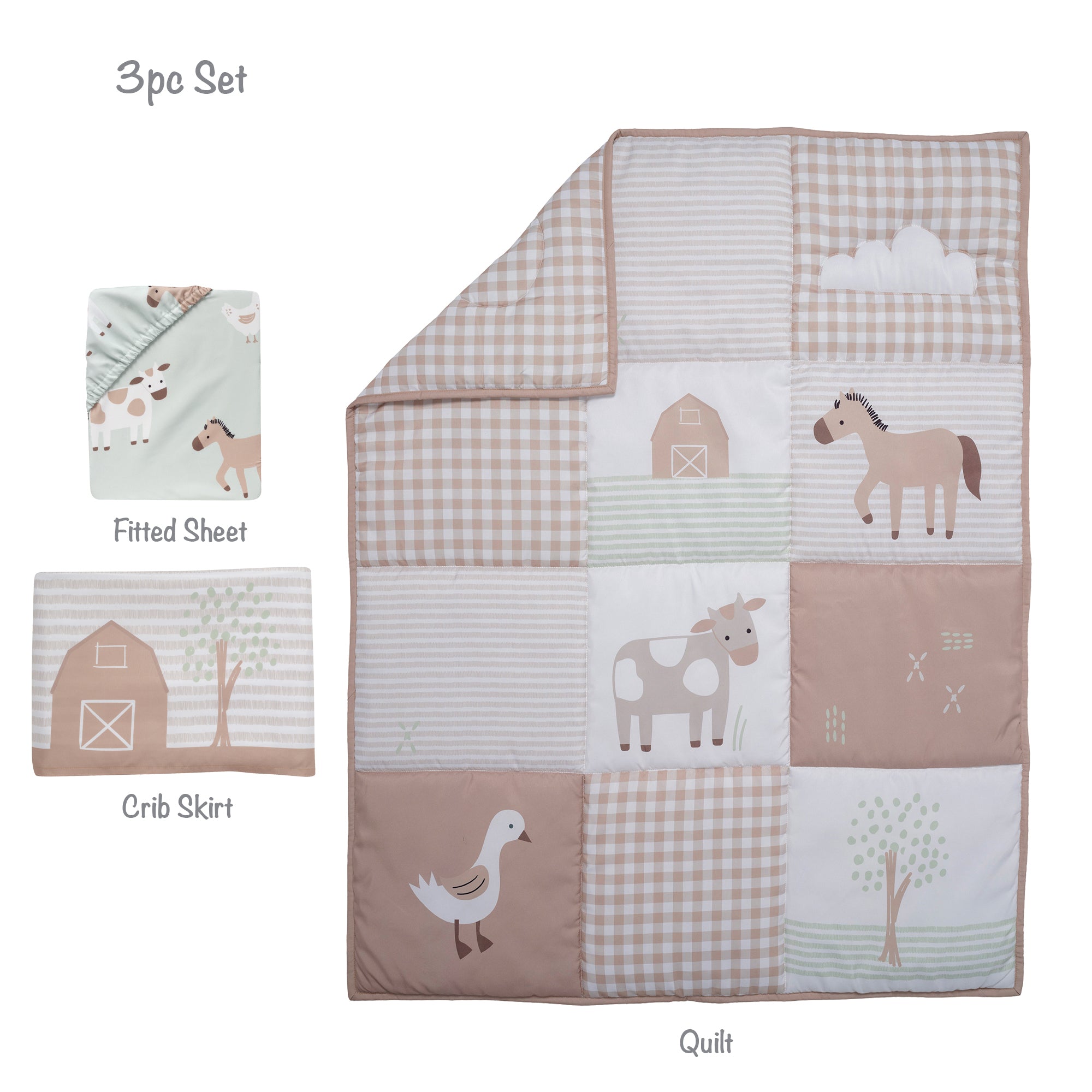 Farmyard Friends 3-Piece Crib Bedding Set by Bedtime Originals