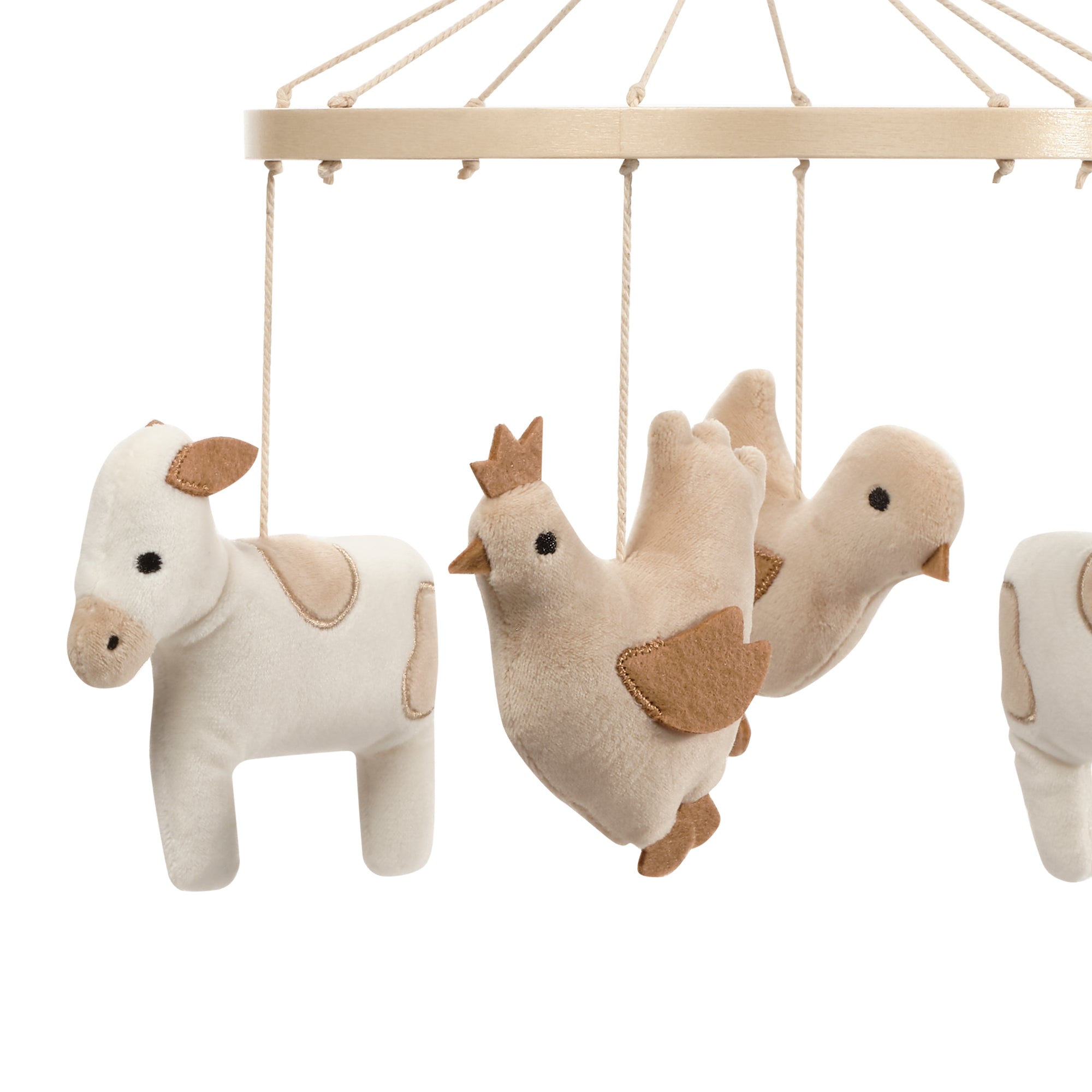 Farmyard Friends Musical Baby Crib Mobile Soother Toy – Lambs & Ivy