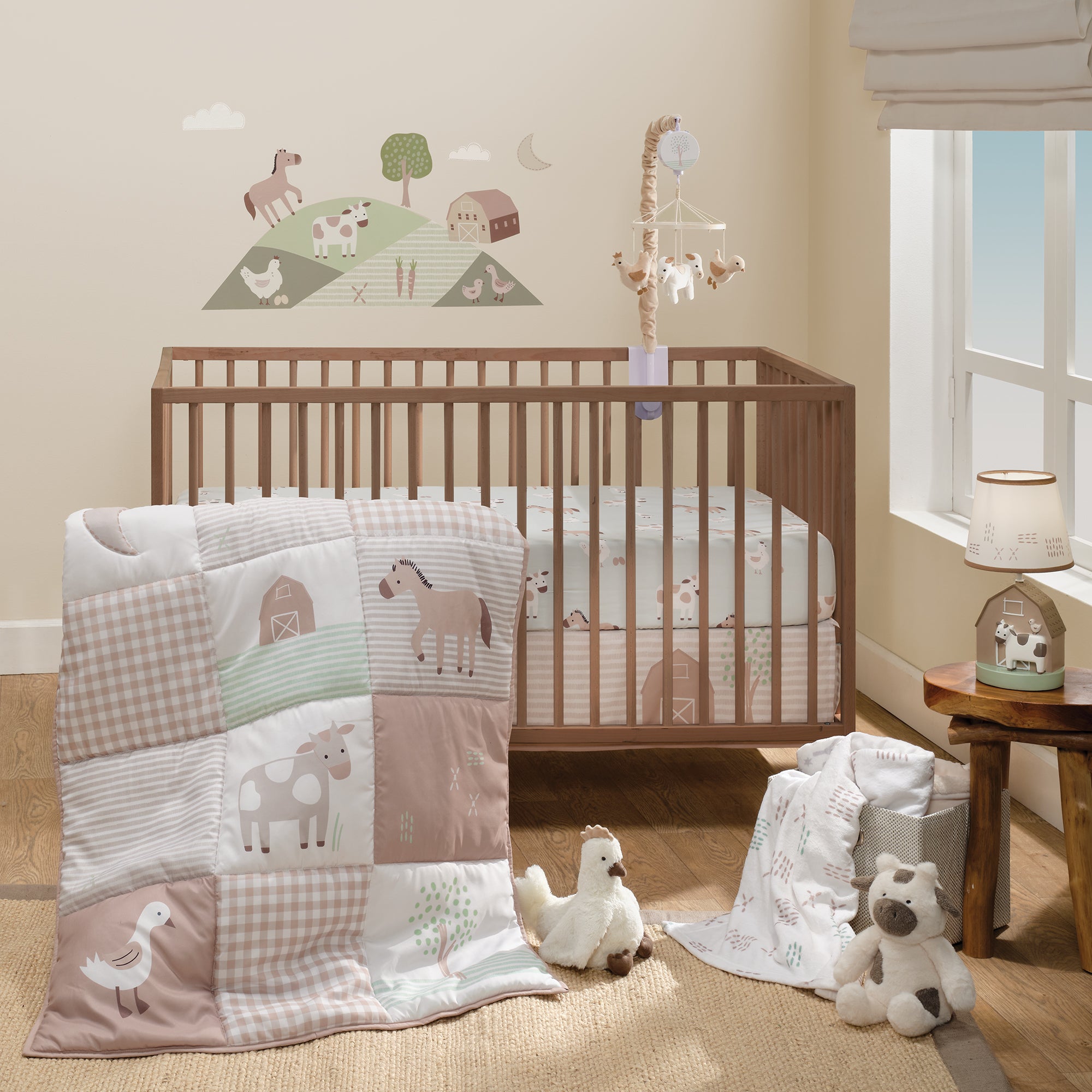 Farmyard Friends Musical Baby Crib Mobile Soother Toy – Lambs & Ivy