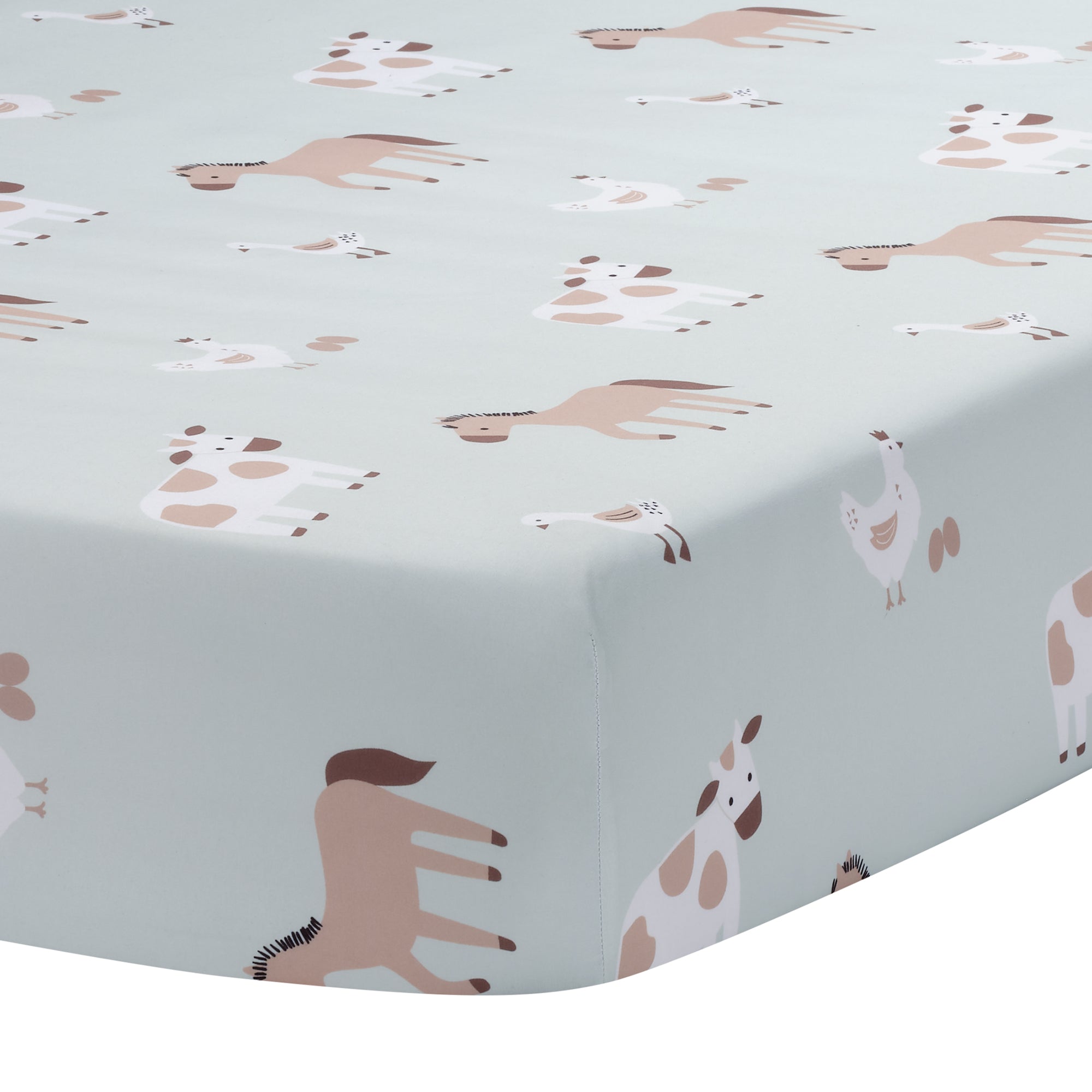 Farmyard Friends Fitted Crib Sheet by Bedtime Originals