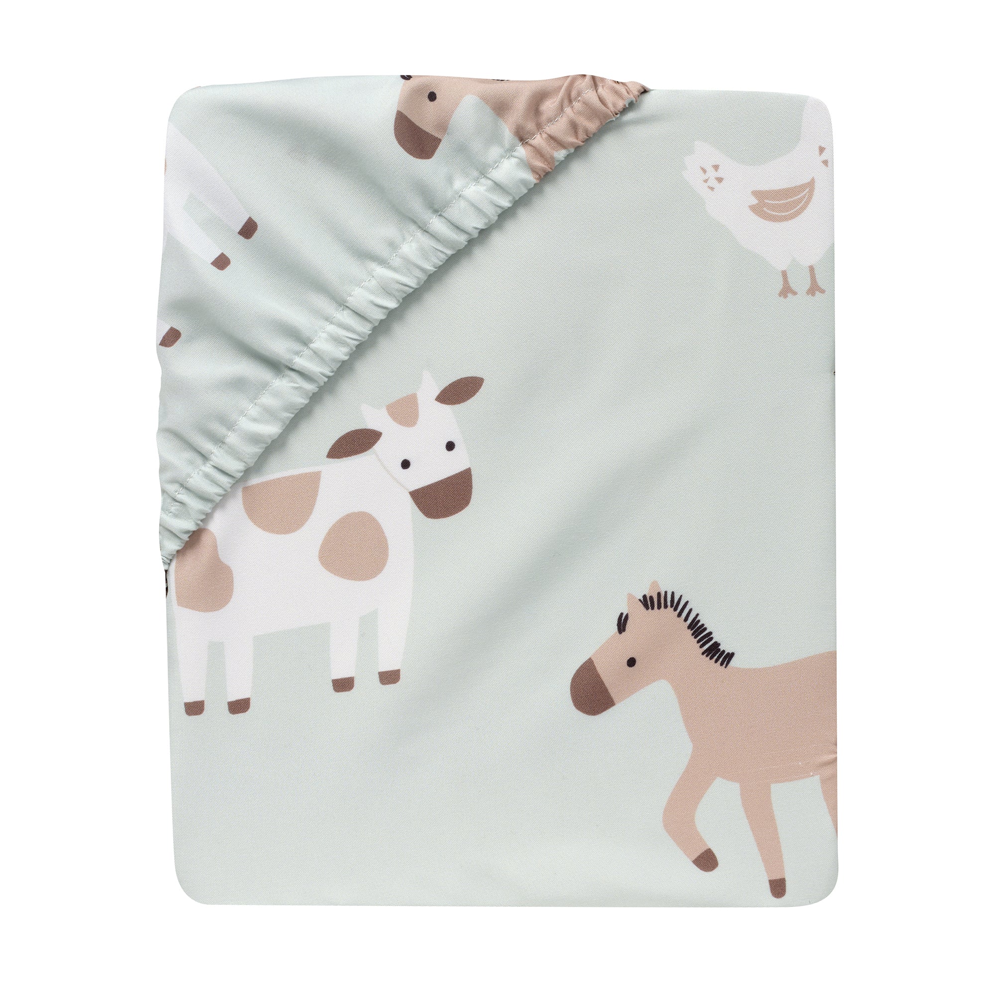 Farmyard Friends Fitted Crib Sheet by Bedtime Originals
