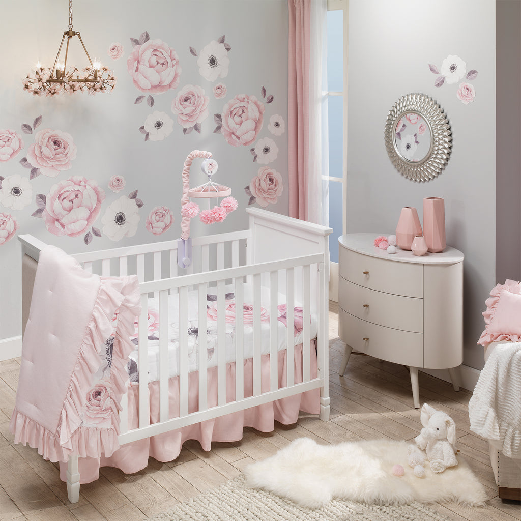 Cot Pink Cribs Oxford Baby Essential Island Full Size 4-in-1