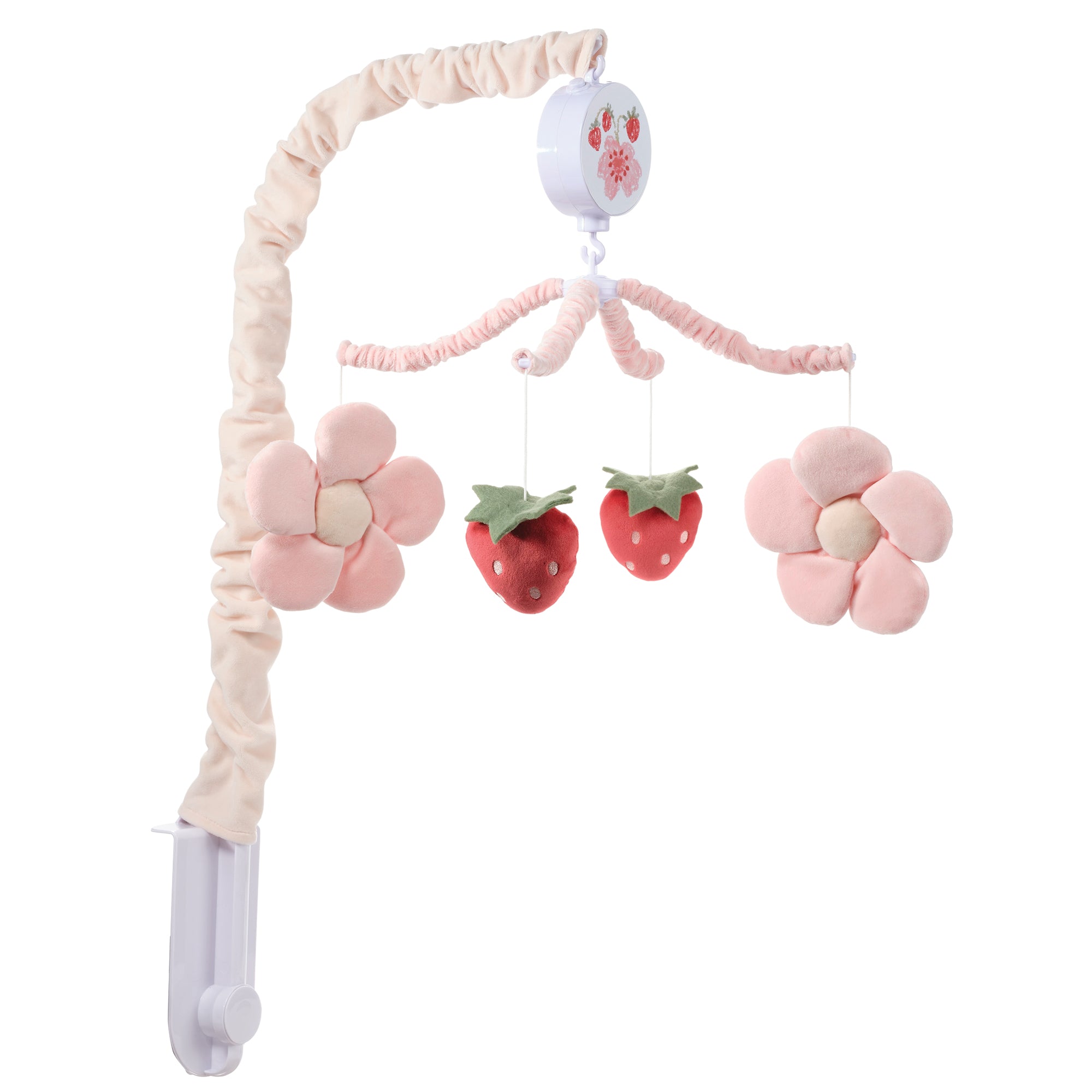 Flower Power Strawberry Musical Baby Crib Mobile Soother Toy