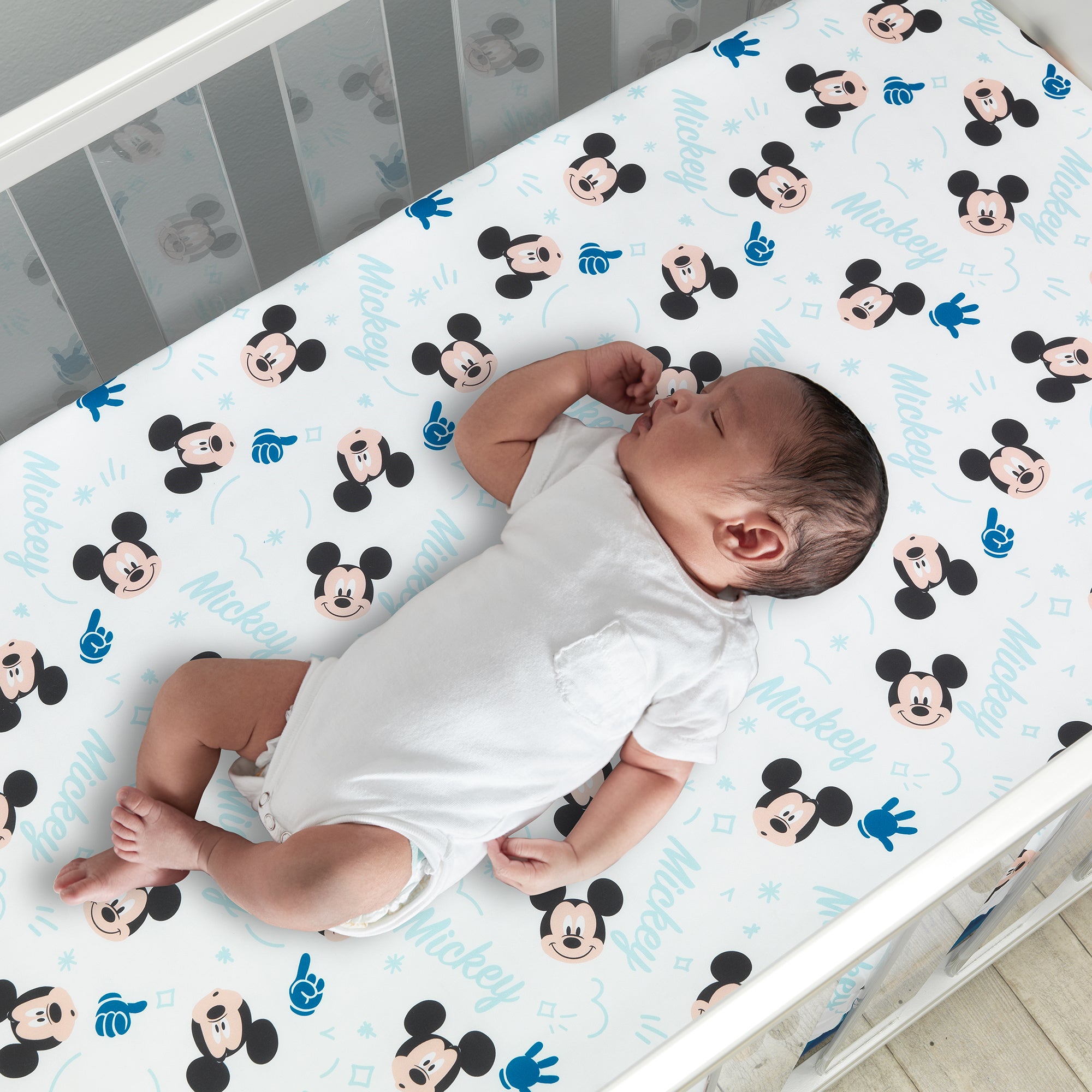 Forever Mickey Mouse Fitted Crib Sheet by Lambs & Ivy