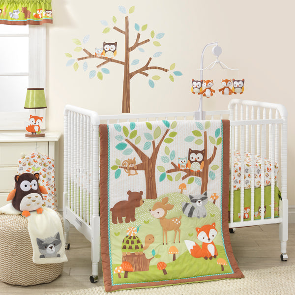 Friendly Forest Fitted Crib Sheet by Bedtime Originals