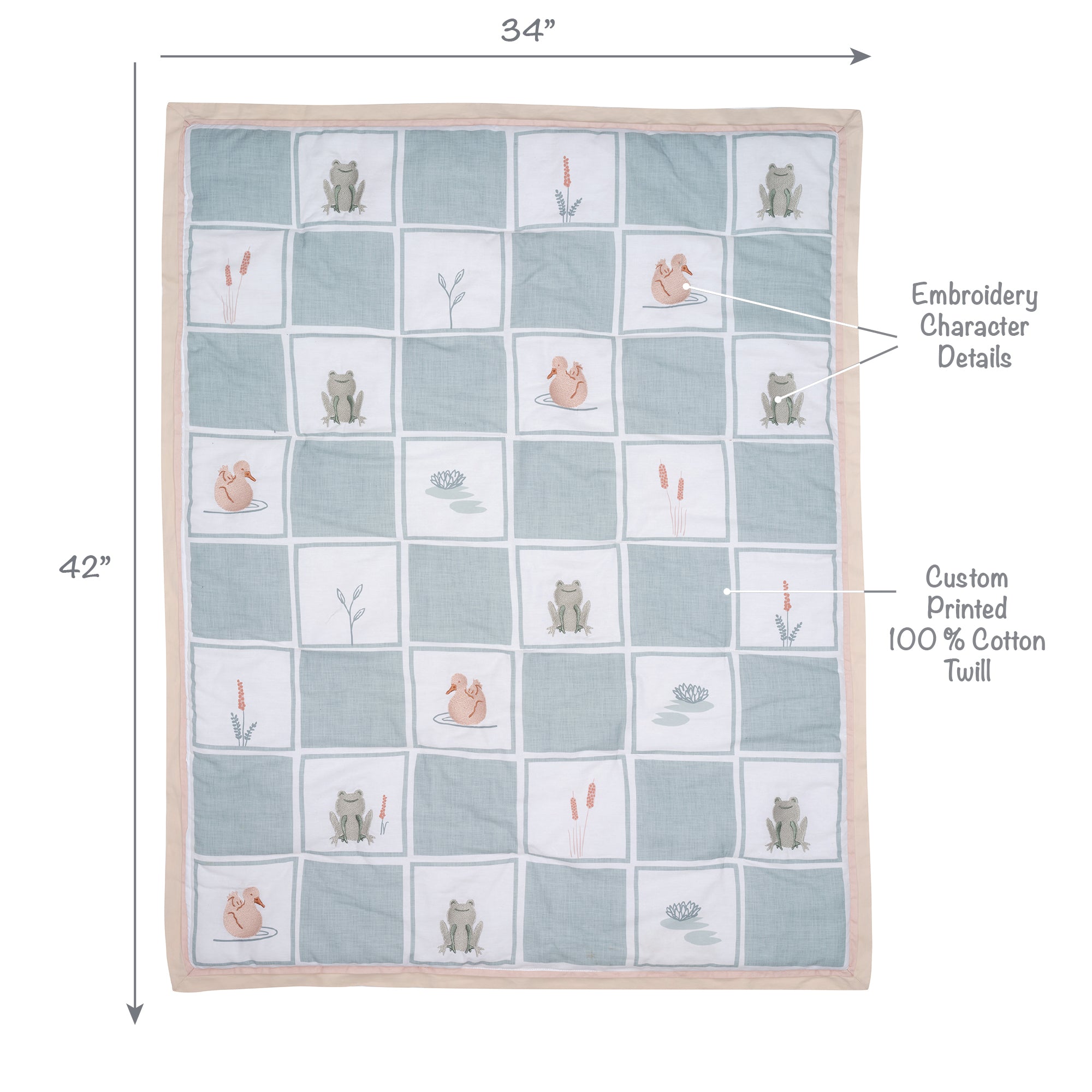 Froggy & Friends 3-Piece Crib Bedding Set by Lambs & Ivy