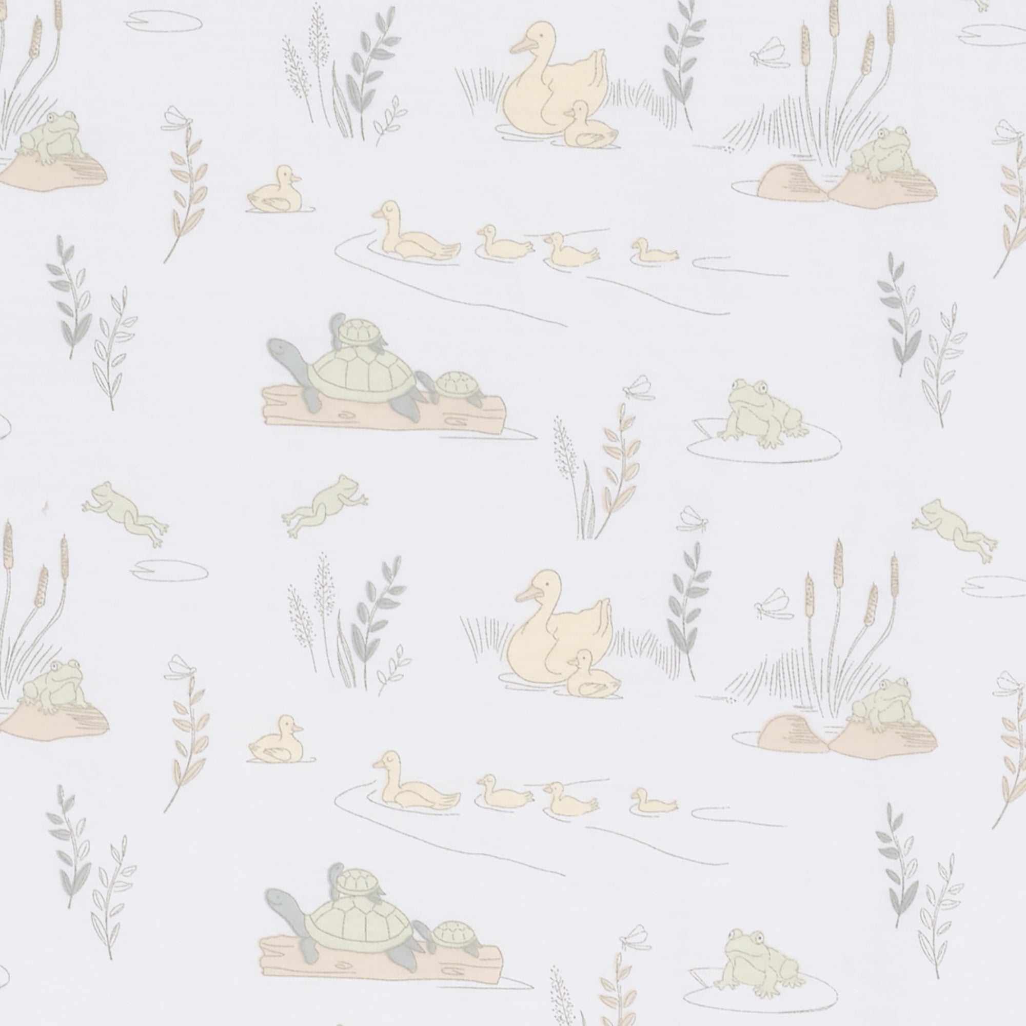 Froggy & Friends Cotton Fitted Crib Sheet by Lambs & Ivy