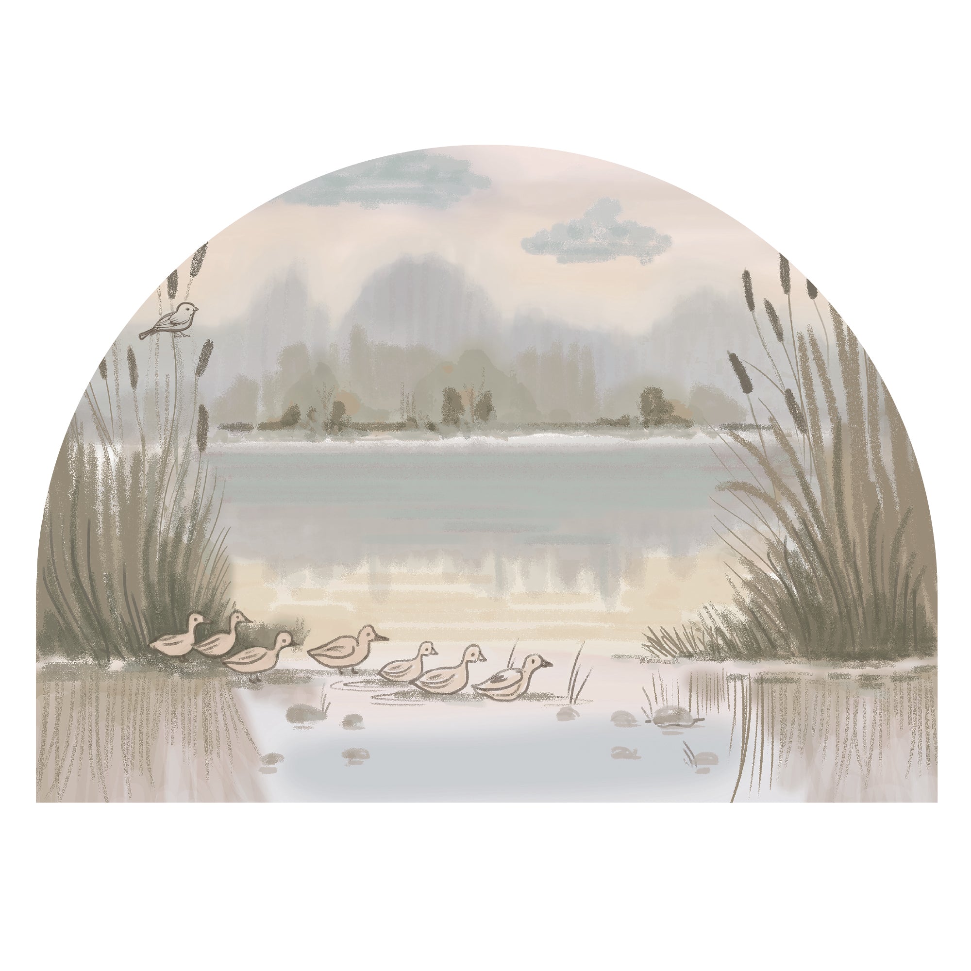 Little Ducklings Pond Wall Decal by Lambs & Ivy