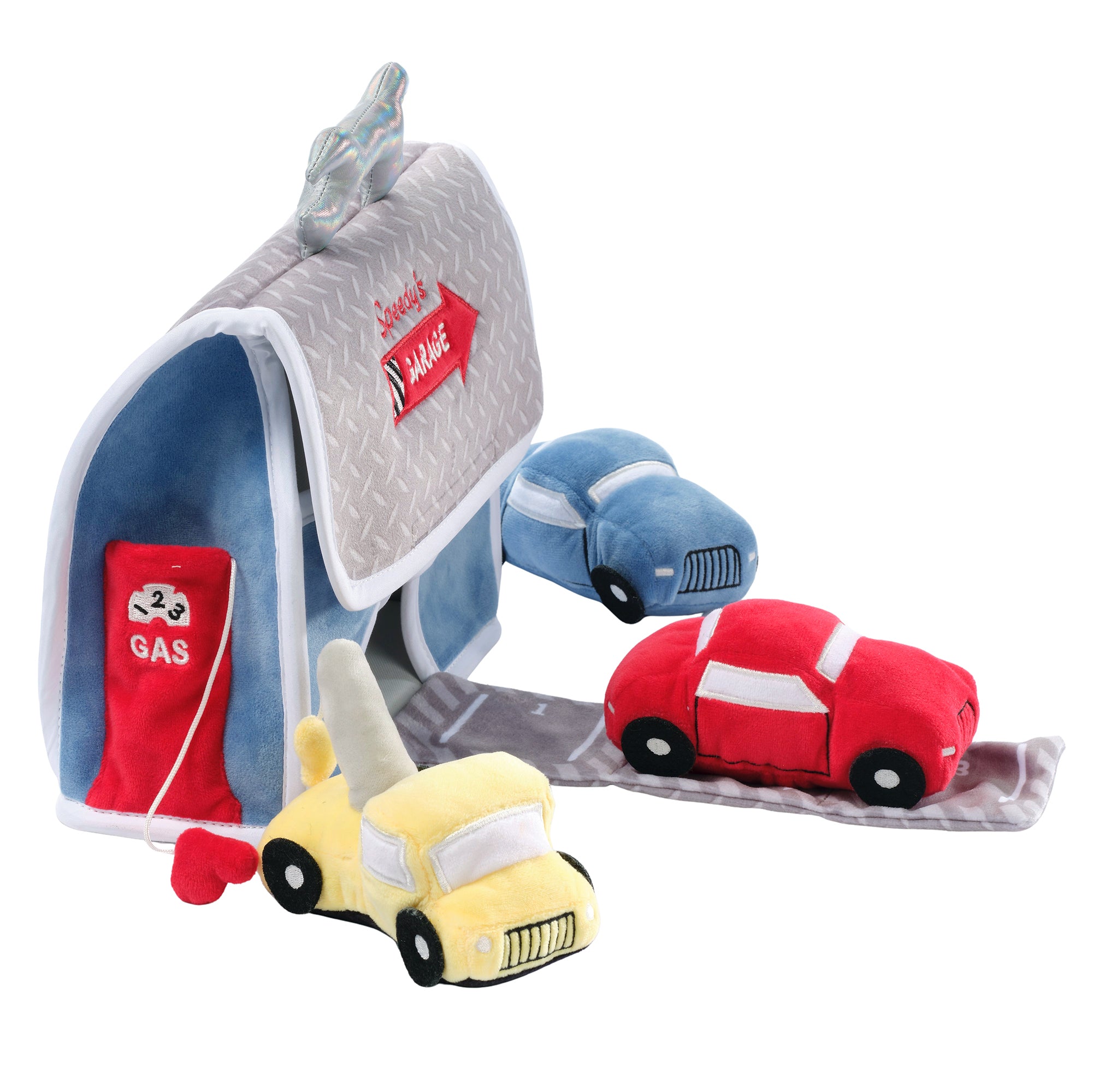 Car Garage Interactive Plush Playset by Lambs & Ivy
