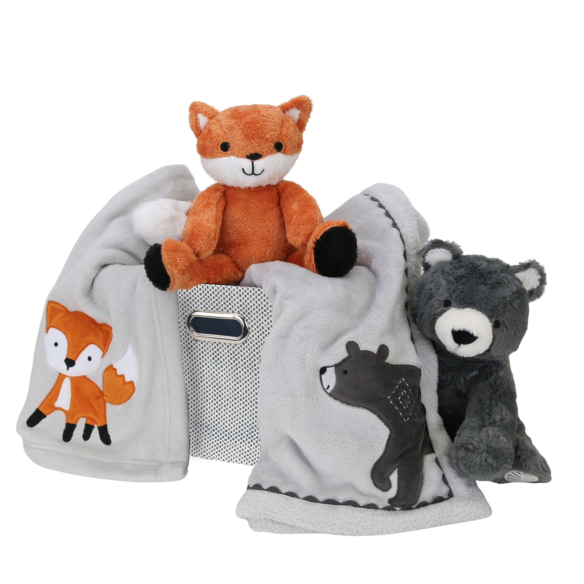 Luxury Blue 5-Piece Baby Gift Basket by Lambs & Ivy