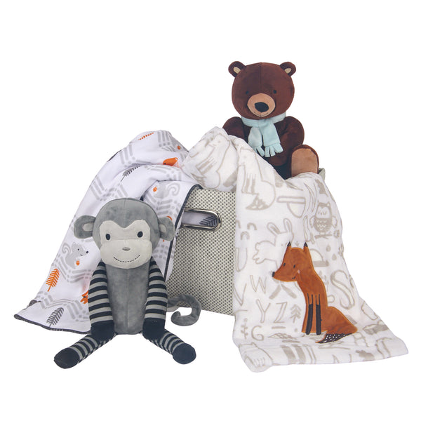 5-Piece Gray Baby Gift Basket by Bedtime Originals