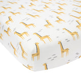 Signature Giraffe Organic Cotton Fitted Crib Sheet by Lambs & Ivy