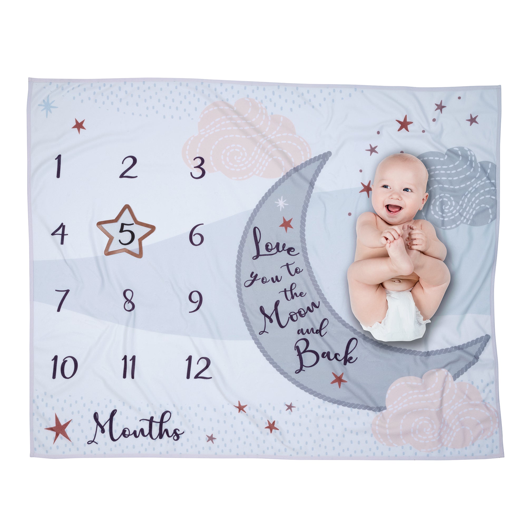 Goodnight Moon Milestone Baby Blanket by Lambs & Ivy