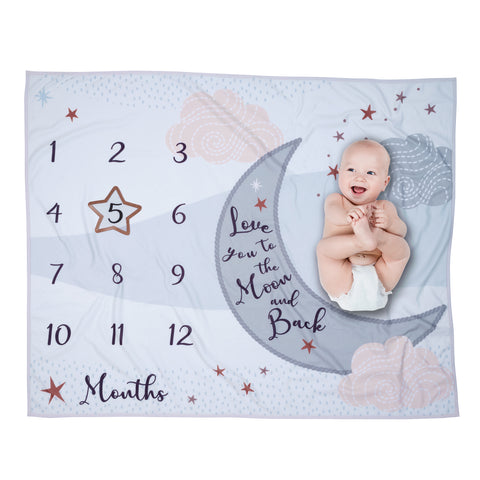 Goodnight Moon Milestone Baby Blanket by Lambs & Ivy