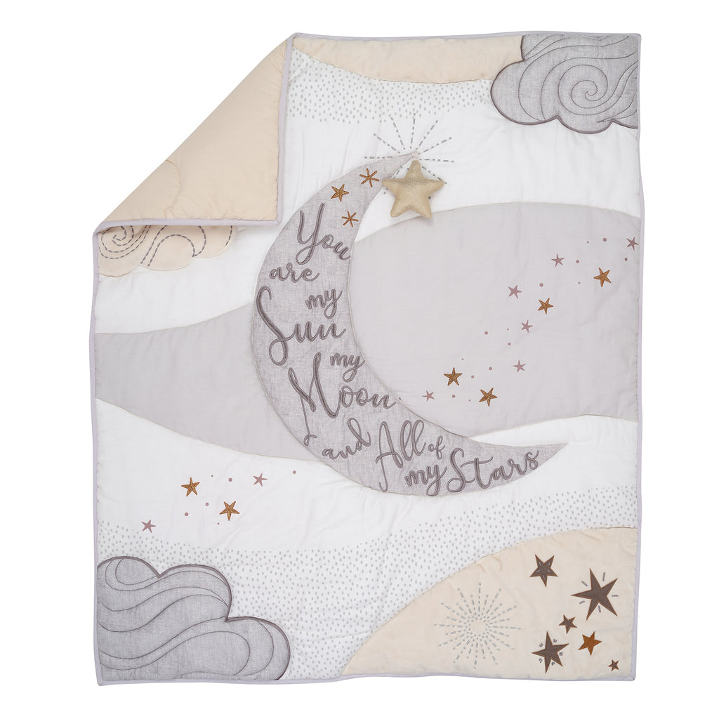 Goodnight Moon 3-Piece Celestial Nursery Baby Crib Bedding Set – Lambs & Ivy