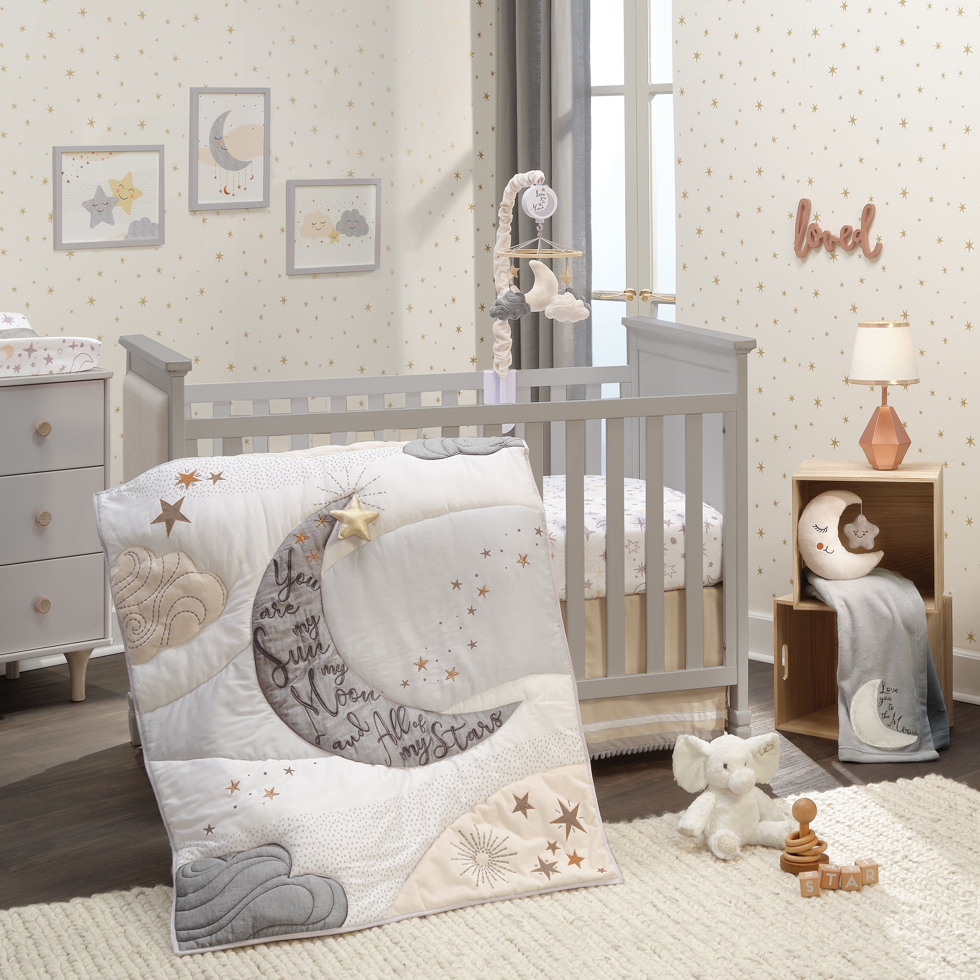 Goodnight Moon Musical Baby Crib Mobile Soother Toy - Stars/Clouds