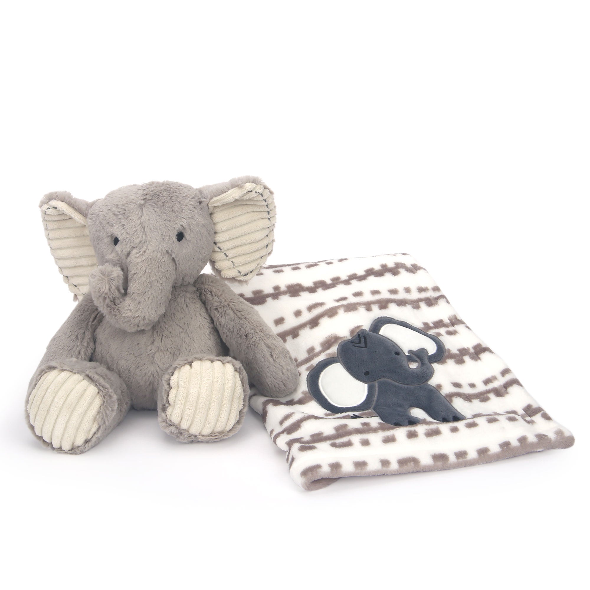 Blanket & Plush Baby Gift Set - Gray Elephant by Lambs & Ivy