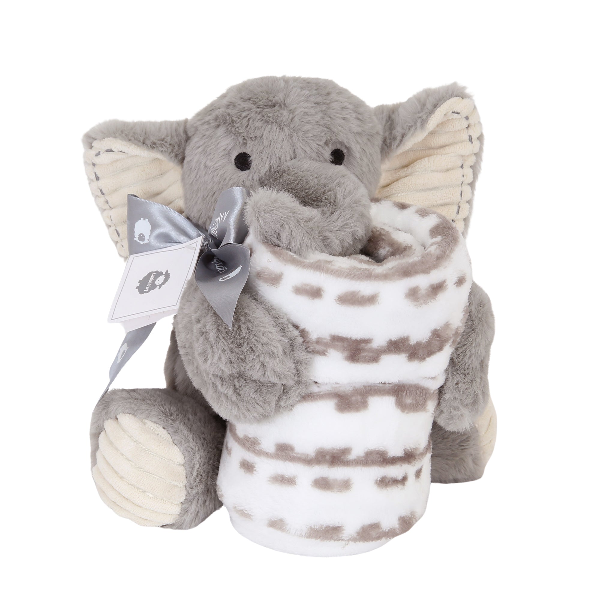 Blanket & Plush Luxury Newborn Baby Gift Set - Gray Elephant – Lambs & Ivy