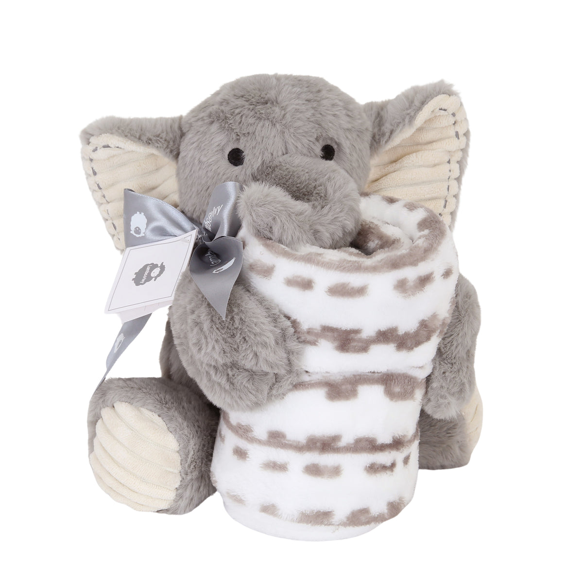 Blanket & Plush Luxury Newborn Baby Gift Set - Gray Elephant – Lambs & Ivy