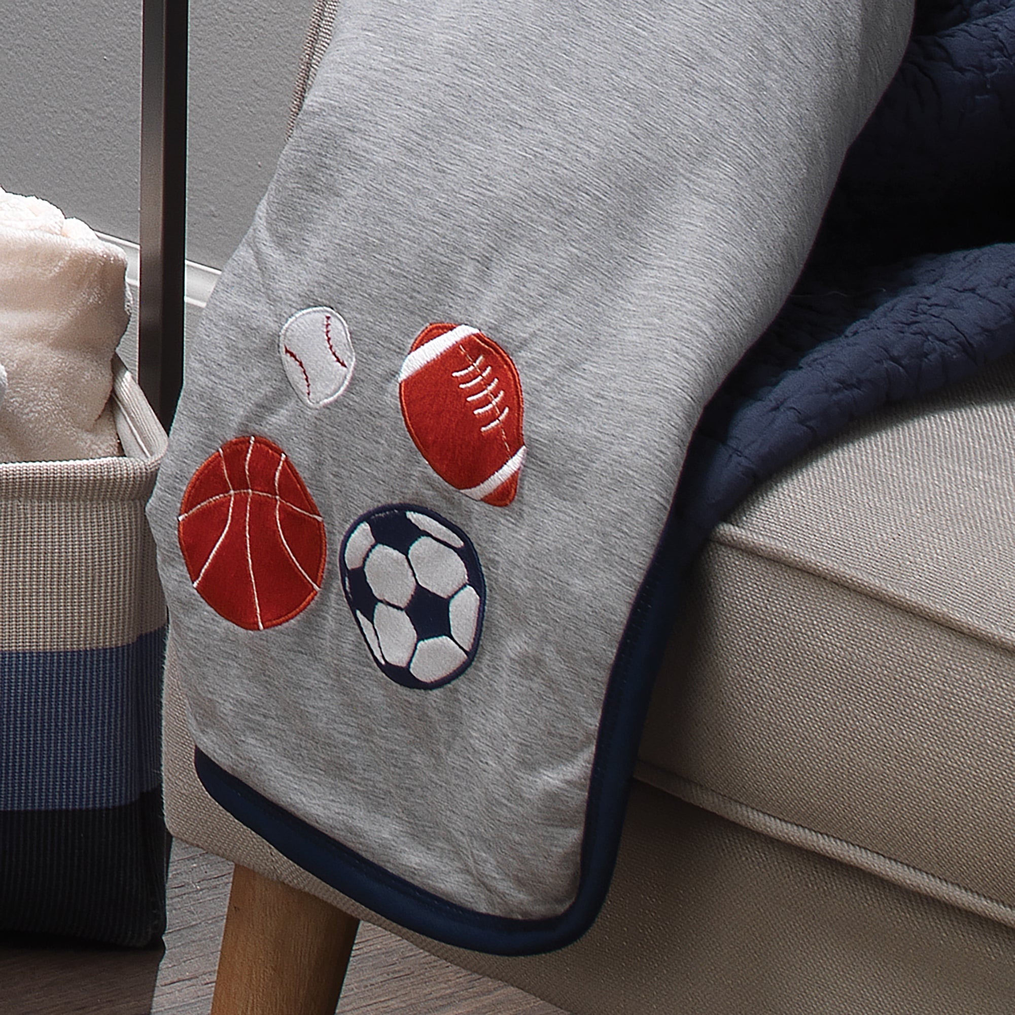 Hall of Fame Sports Jersey/Faux Shearling Cozy Baby Blanket