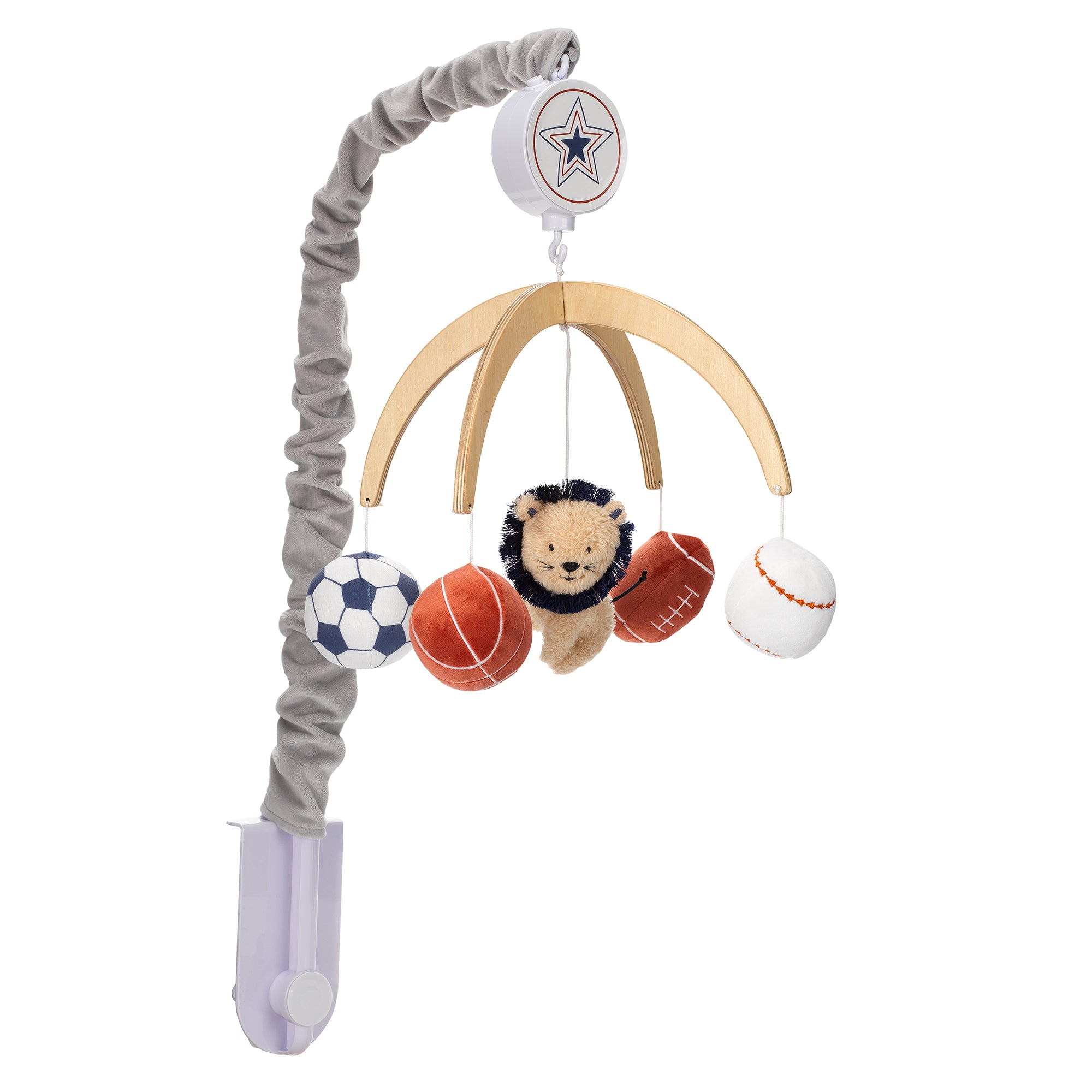 football helmet baby mobile Sports Musical Baby Crib colored boucle fabric Baby Gronk Flips Commitment to