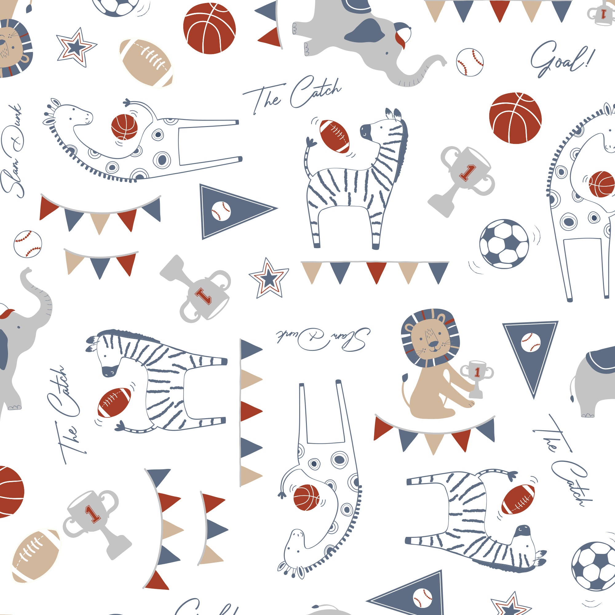 Hall of Fame Cotton Fitted Crib Sheet by Lambs & Ivy
