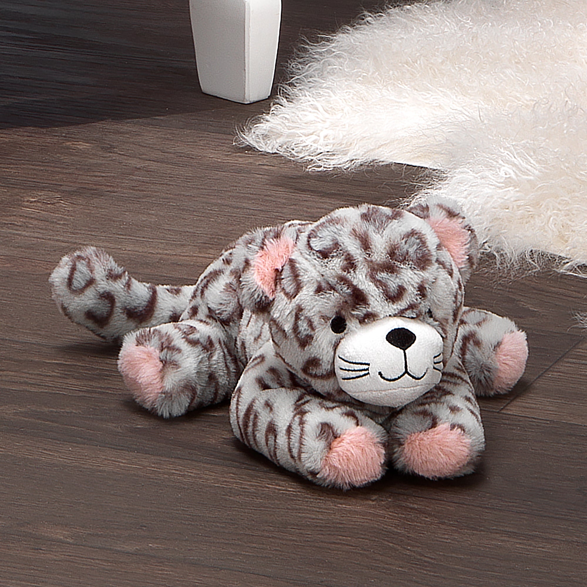 Happy Jungle Plush Leopard Stuffed Animal Toy - Pink/Gray - Cleo