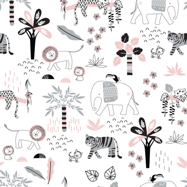 Happy Jungle Fitted Crib Sheet by Lambs & Ivy