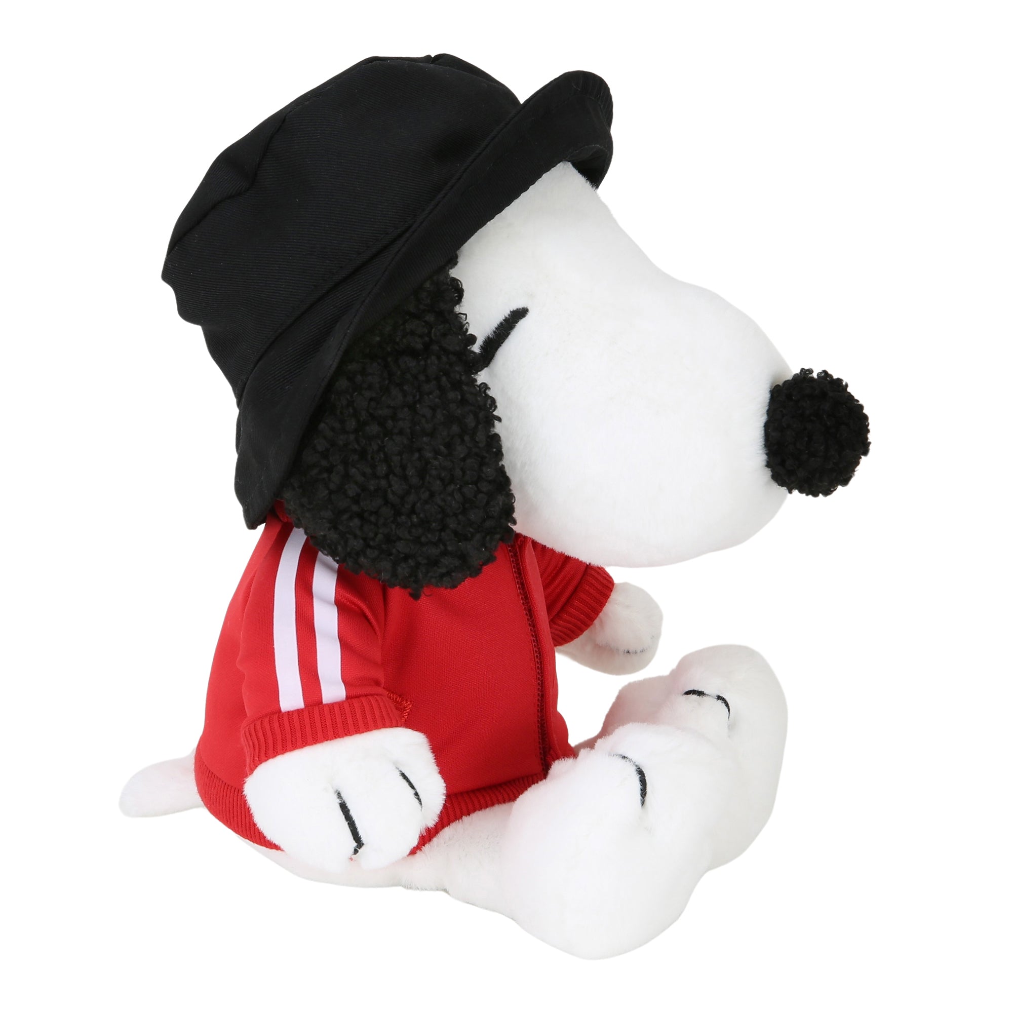 Hip Hop Snoopy Plush Dog Stuffed Animal Toy with Hat & Track