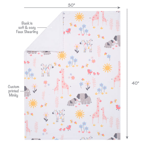 Jazzy Jungle Baby Blanket by Lambs & Ivy