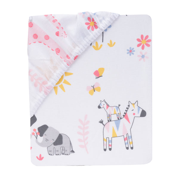 Jazzy Jungle Cotton Fitted Crib Sheet by Lambs & Ivy