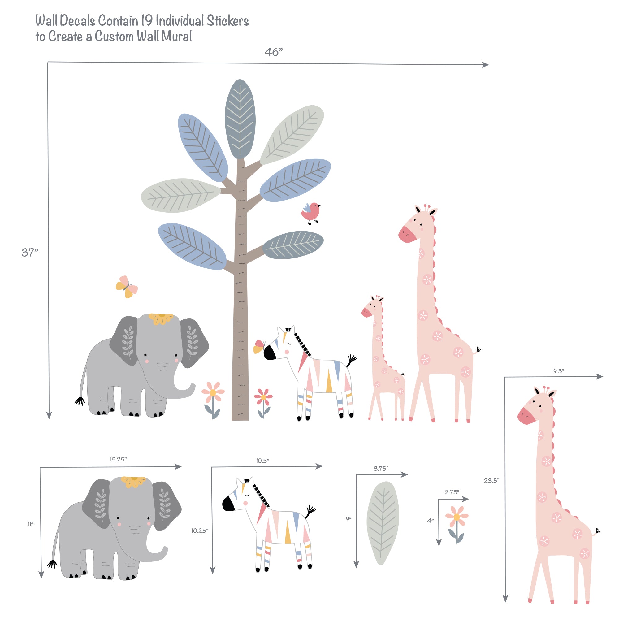 Jazzy Jungle Wall Decals by Lambs & Ivy