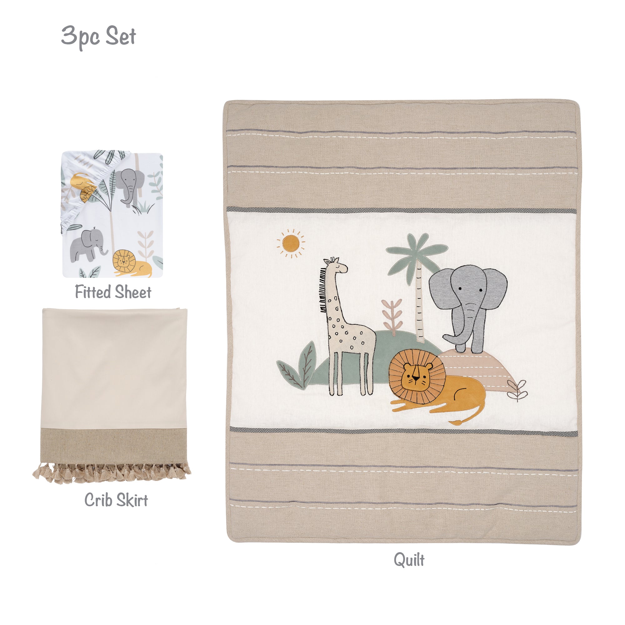 Jungle Adventure 3-Piece Crib Bedding Set by Lambs & Ivy