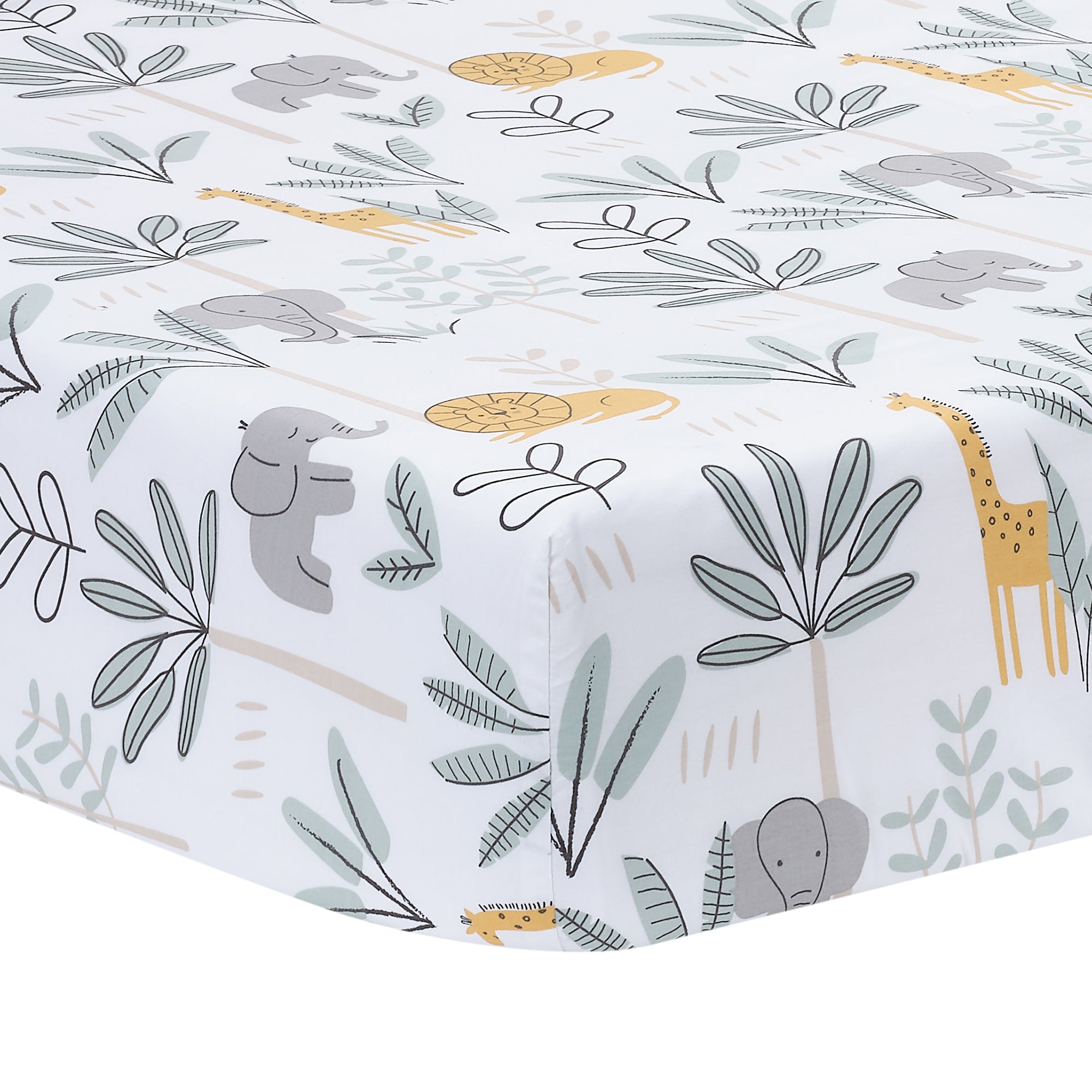 Jungle Adventure Linen/Cotton 3-Piece Nursery Baby Crib Bedding